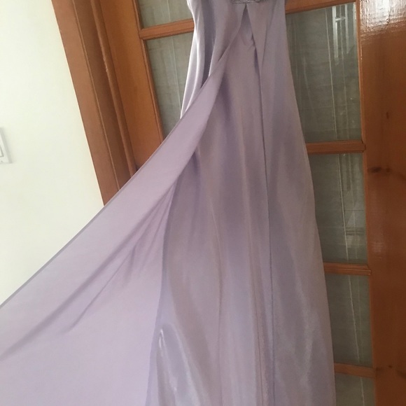 Lilac satin evening dress new - Picture 4 of 4